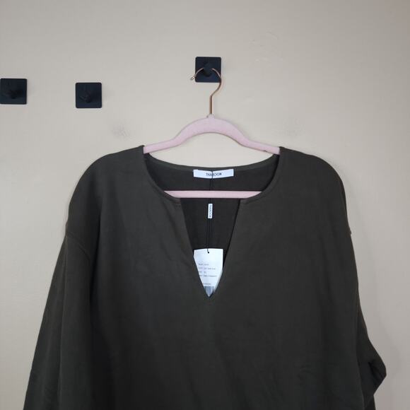 Thakoon Olive Deep V Neck Sweater Size XL - Picture 2 of 8